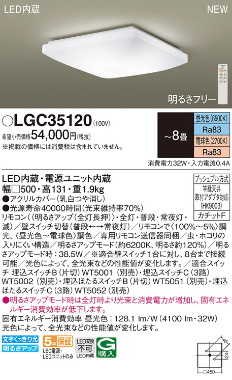 Panasonic LEDV[OCg LGC35120