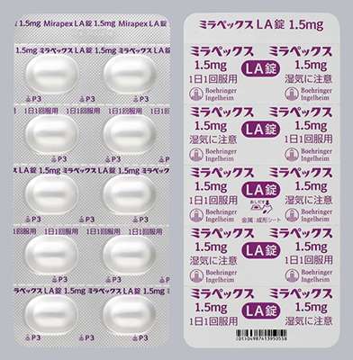 ミラペックスLA錠1.5mg100錠(PTP)(日本ベーリンガーインゲルハイム)