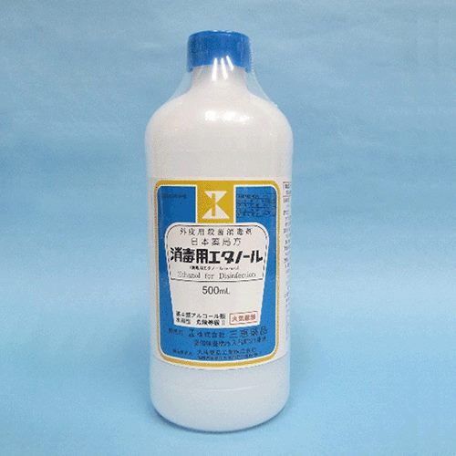 消毒用エタノール「タイセイ」500mL×1瓶(三恵薬品)
