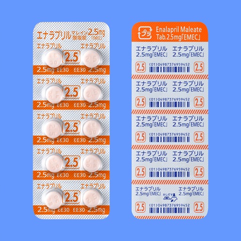 エナラプリルマレイン酸塩錠2.5mg「EMEC」 100錠(日医工) エナラプリルマレイン酸塩錠2.5mg「EMEC」 100錠(日医工)