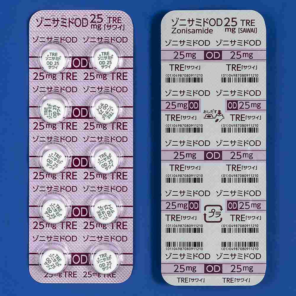 ゾニサミドOD錠25mgTRE「サワイ」30錠(PTP)(沢井製薬) ゾニサミドOD錠25mgTRE「サワイ」30錠(PTP)(沢井製薬)