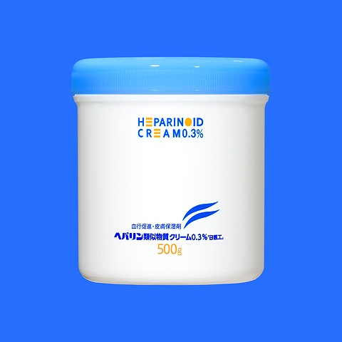 ヘパリン類似物質クリーム0.3%「日医工」 500g×1瓶 (ポリプロピレン容器)(帝國製薬) ヘパリン類似物質クリーム0.3%「日医工」 500g×1瓶 (ポリプロピレン容器)(帝國製薬)
